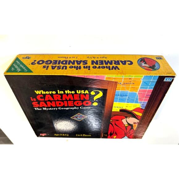 Where in the USA is Carmen Sandiego Board Game 1992 Mystery Geography Vintage - Picture 2 of 7